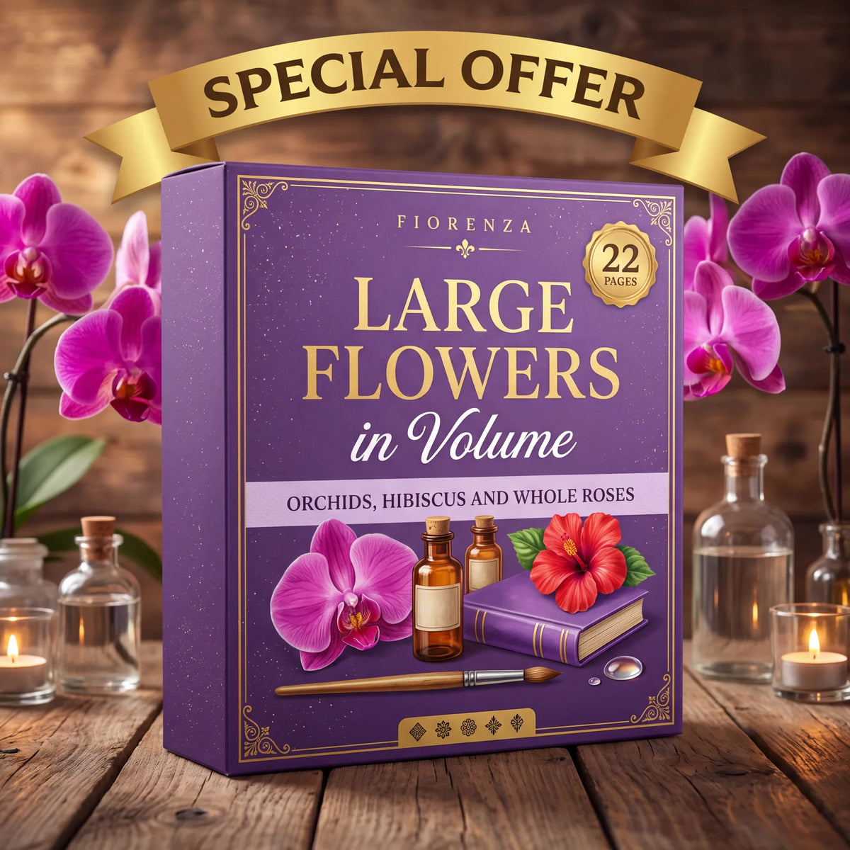 🌺 Flores grandes y volumen 3D